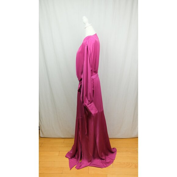ELOQUII Satin Maxi Dress - 26, Magenta $150 - Picture 9 of 12